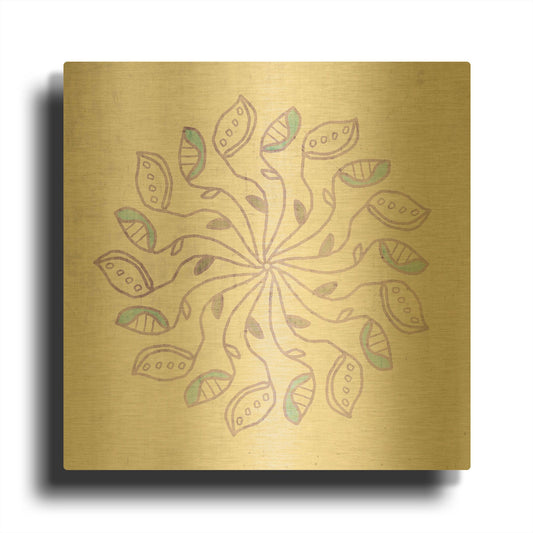 'LW3833' By Linda Woods Gold Metal Wall Art
