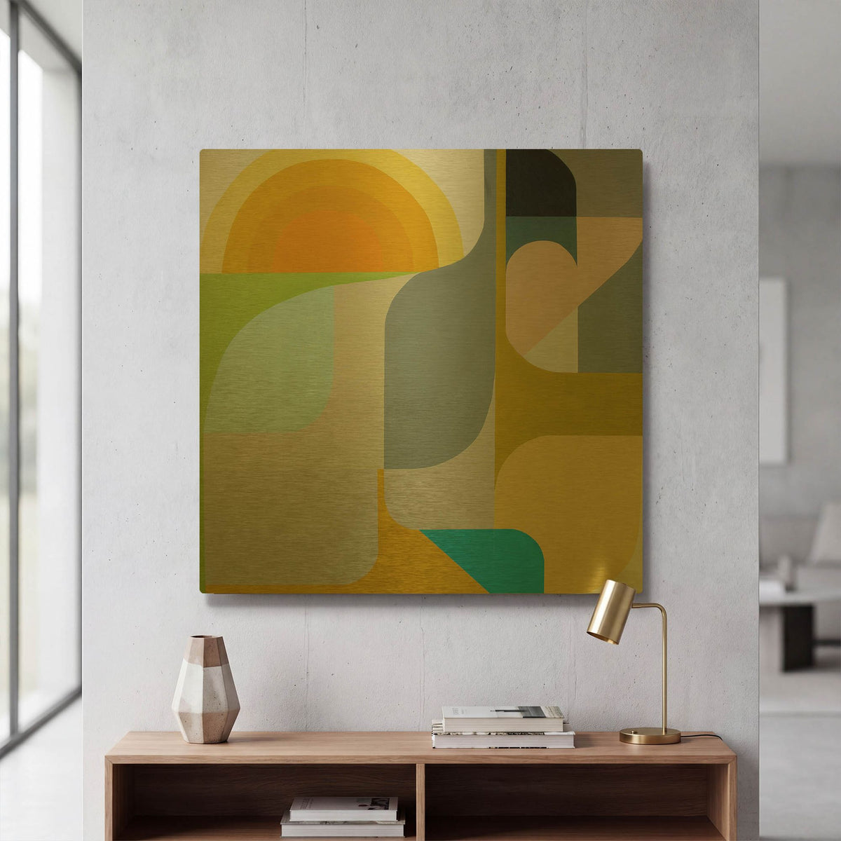 'The Sun Does Shine' By Marion Griese Gold Metal Wall Art