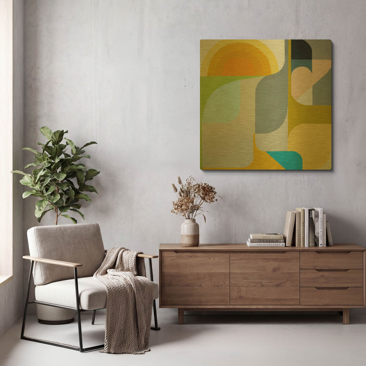 'The Sun Does Shine' By Marion Griese Gold Metal Wall Art