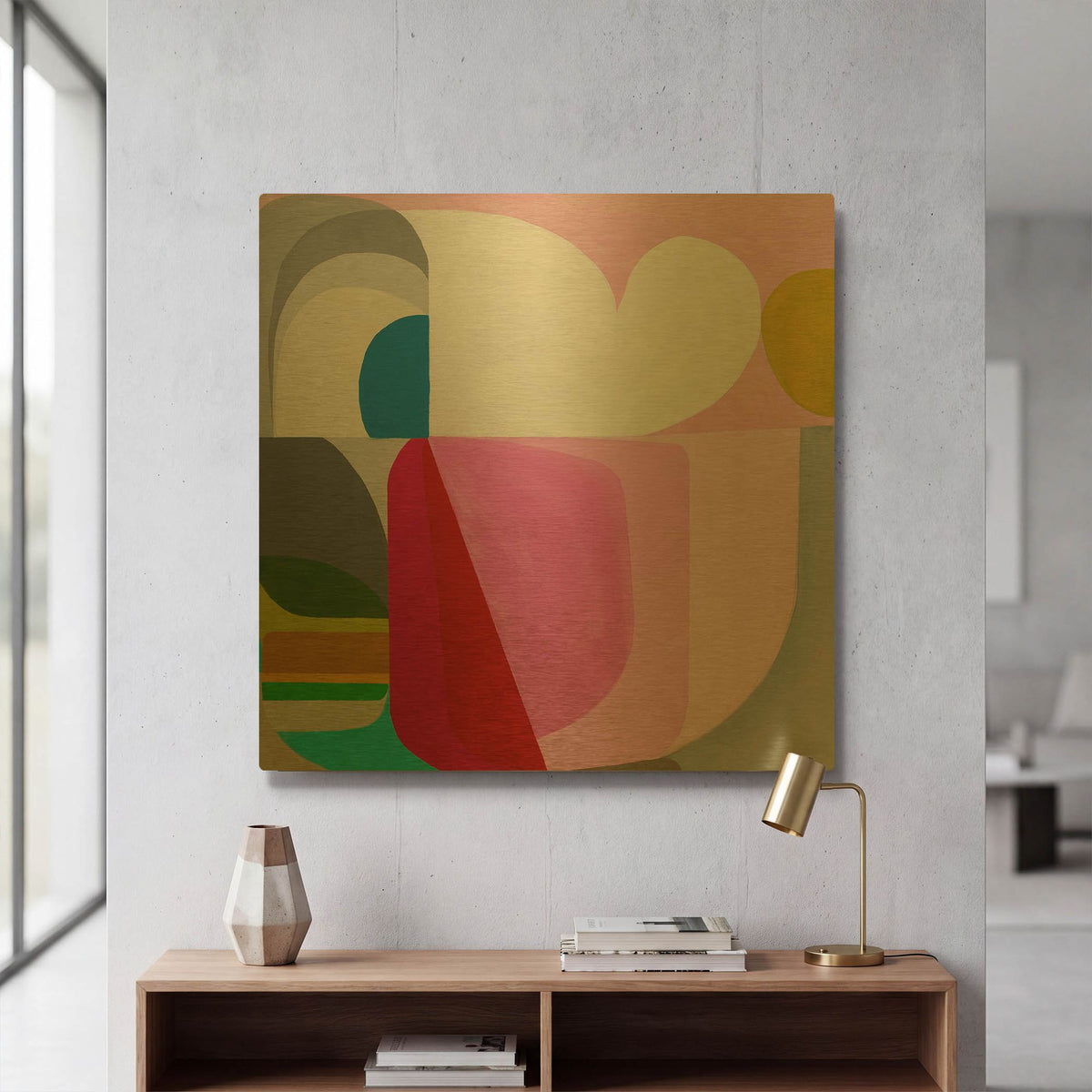 'Threshold' By Marion Griese Gold Metal Wall Art