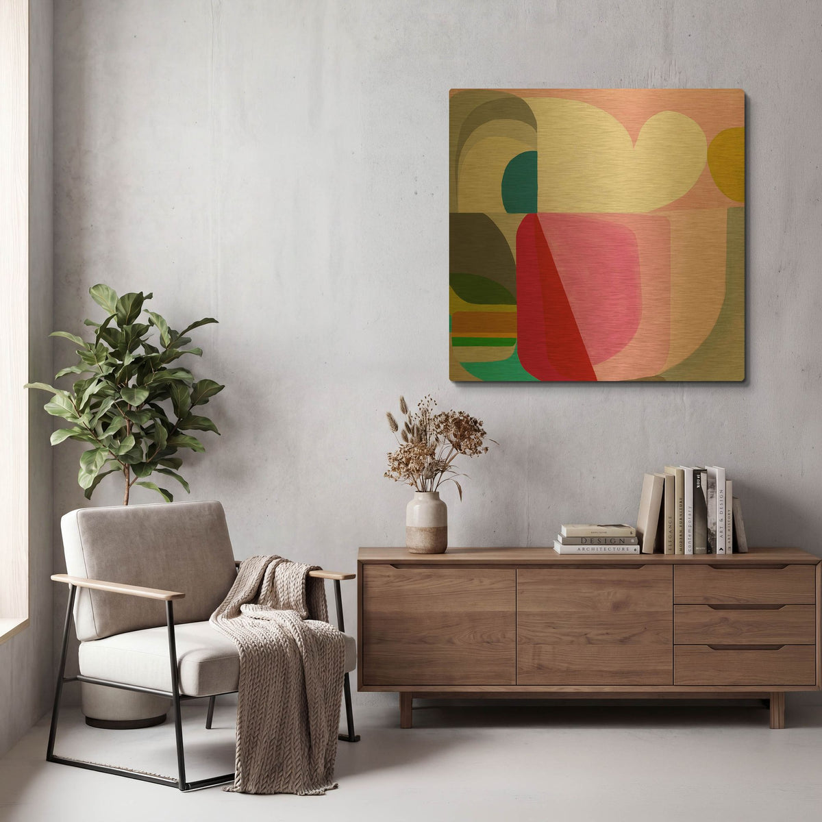 'Threshold' By Marion Griese Gold Metal Wall Art