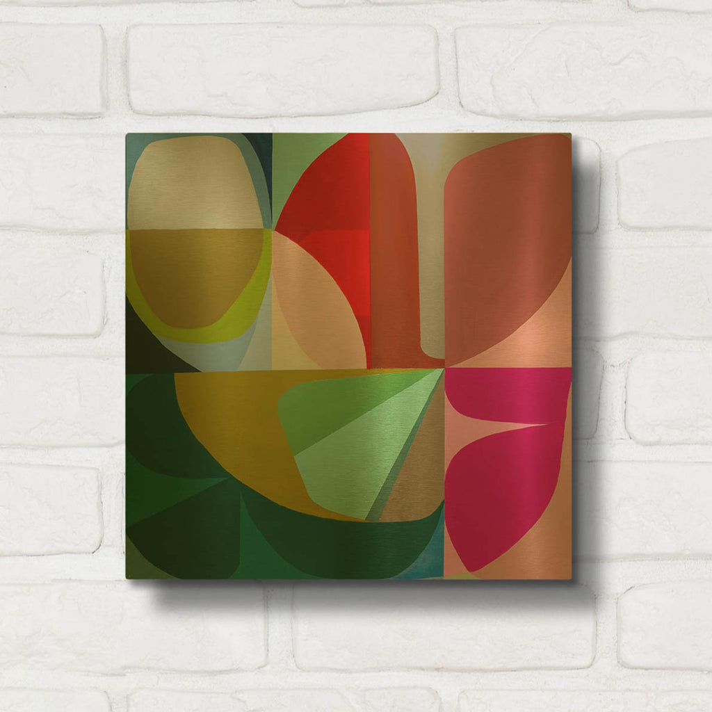 'To The Green Just Beginning' By Marion Griese Gold Metal Wall Art