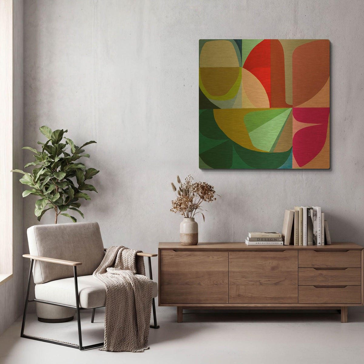 'To The Green Just Beginning' By Marion Griese Gold Metal Wall Art