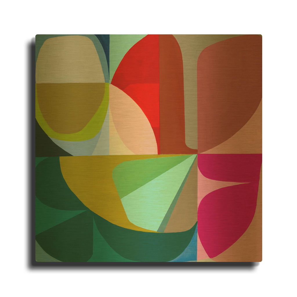 'To The Green Just Beginning' By Marion Griese Gold Metal Wall Art