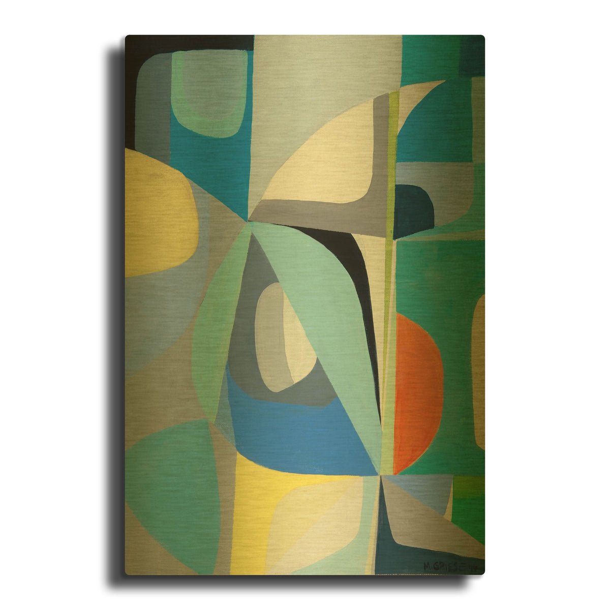'Window Of Peace' By Marion Griese Gold Metal Wall Art