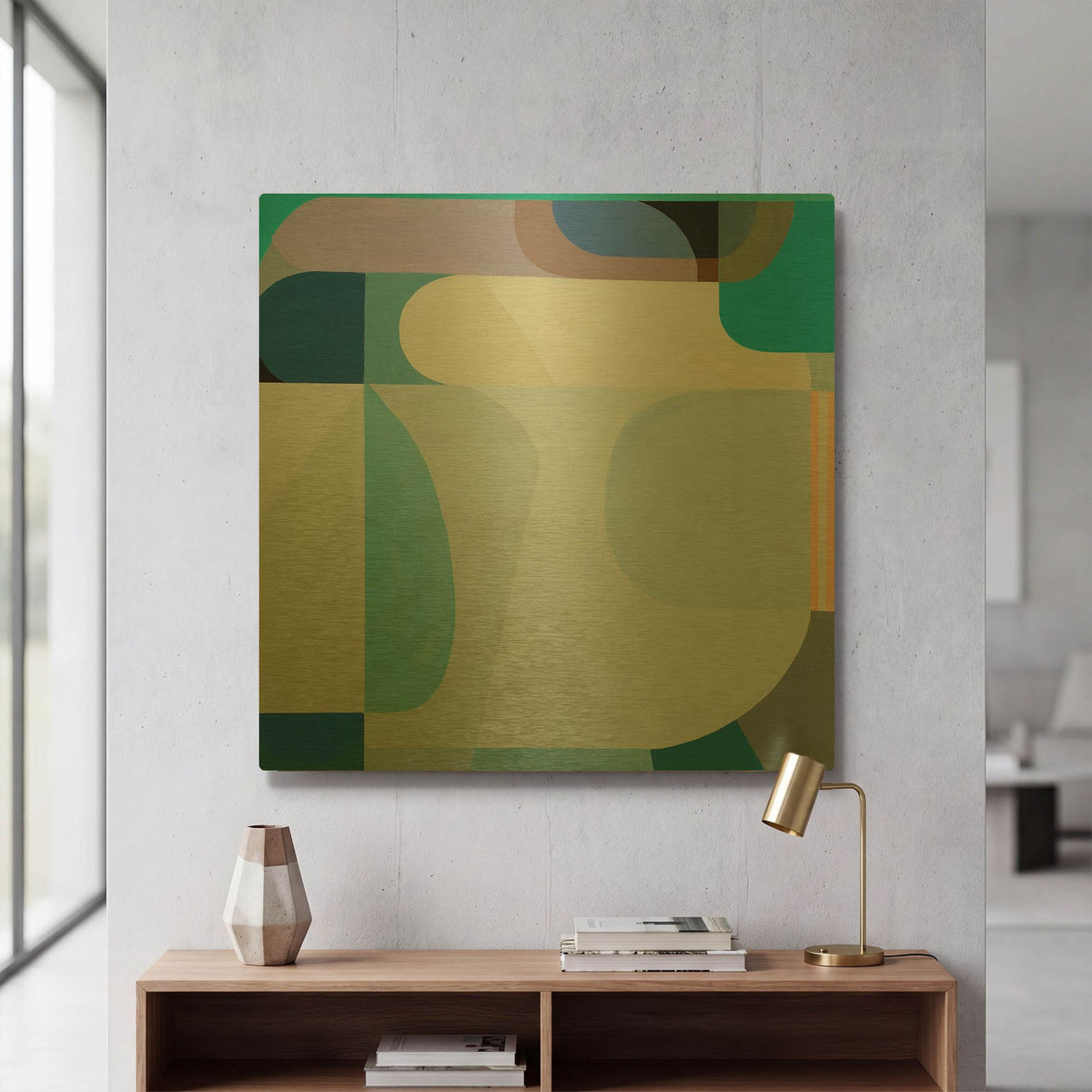 'Winter Sun' By Marion Griese Gold Metal Wall Art