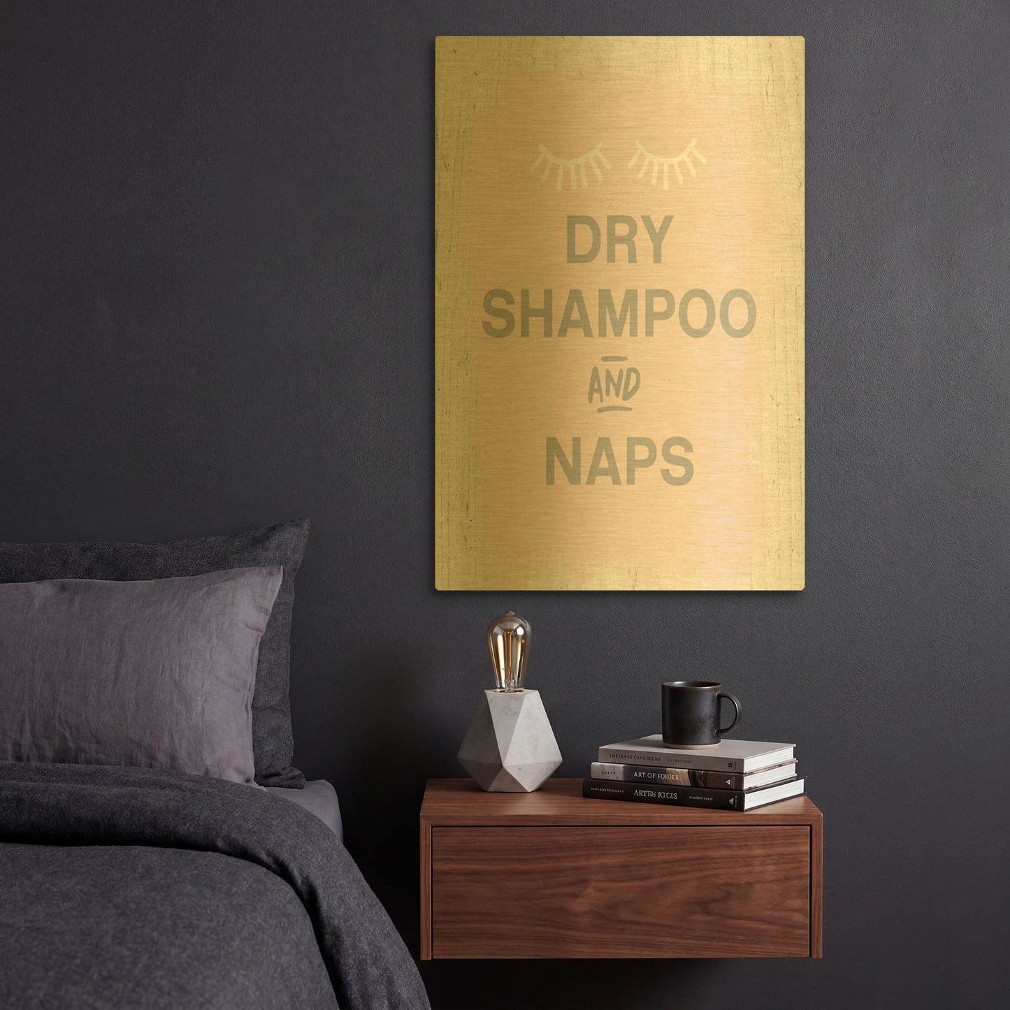 'LW3835' By Linda Woods Gold Metal Wall Art