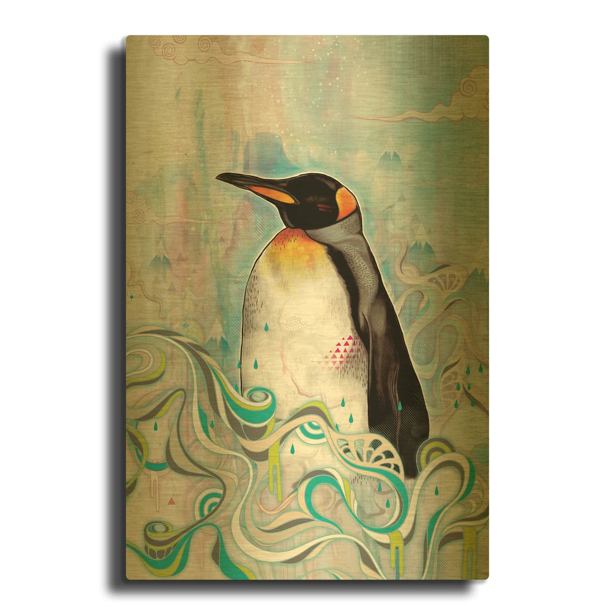 'King' By Mat Miller Gold Metal Wall Art