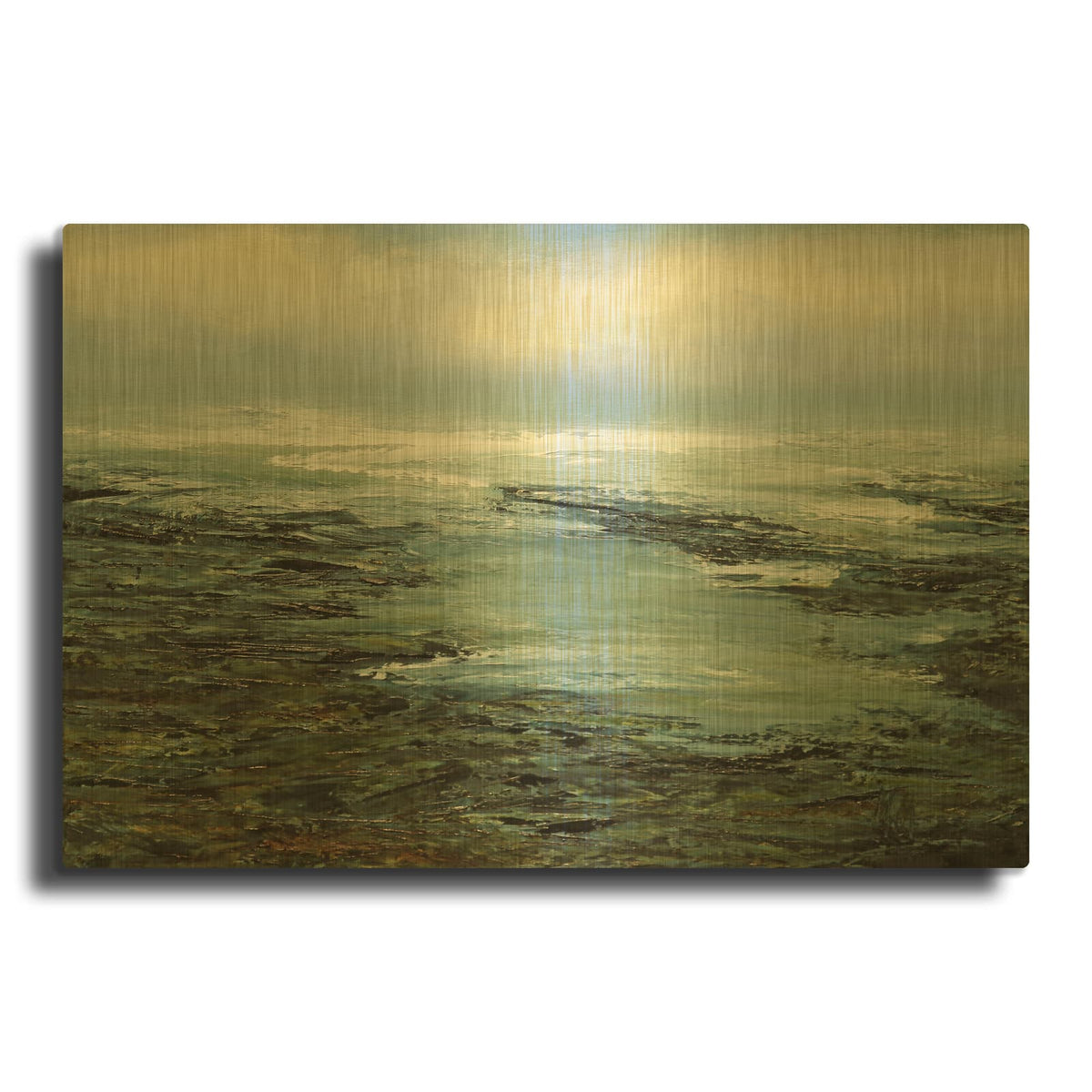 'Shallow Reef' By Michael Mote Gold Metal Wall Art