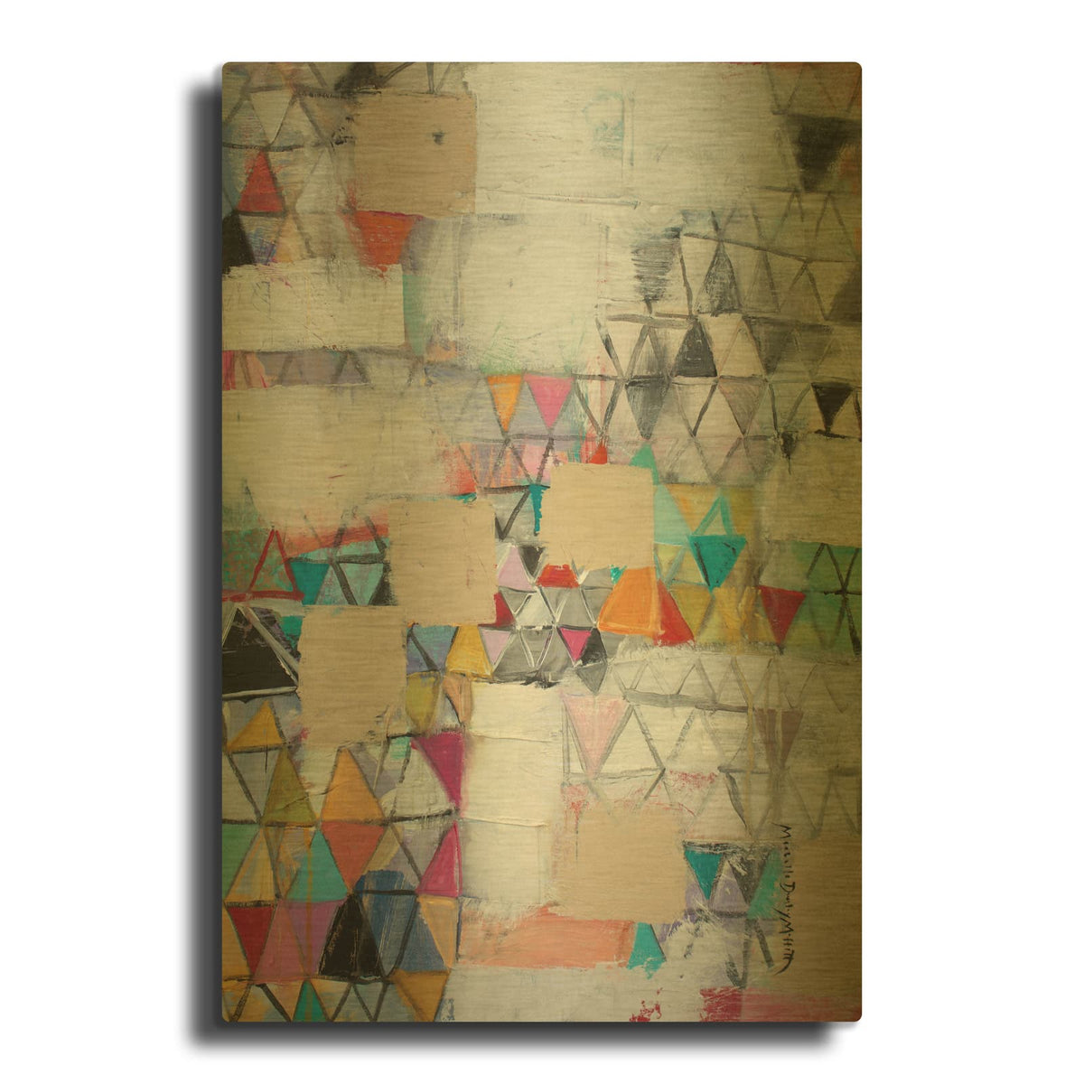 'Cover Up' By Michelle Daisley Moffitt Gold Metal Wall Art