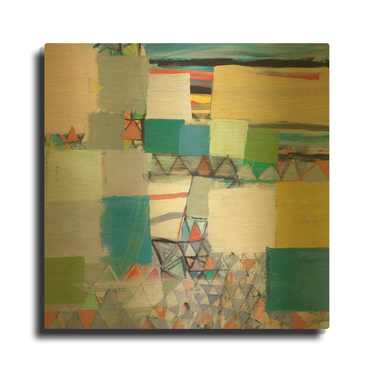 'Oceanside' By Michelle Daisley Moffitt Gold Metal Wall Art