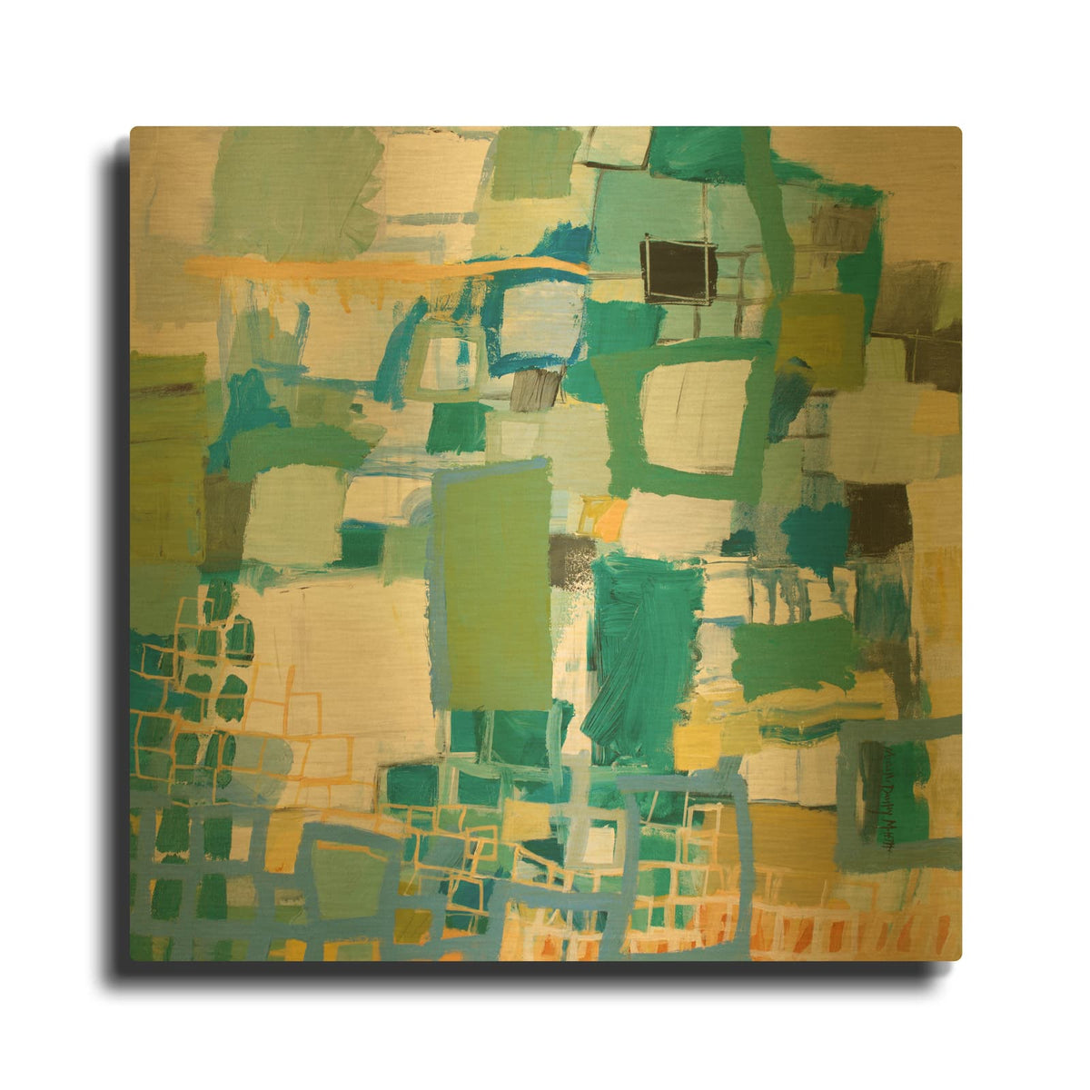 'Serene' By Michelle Daisley Moffitt Gold Metal Wall Art