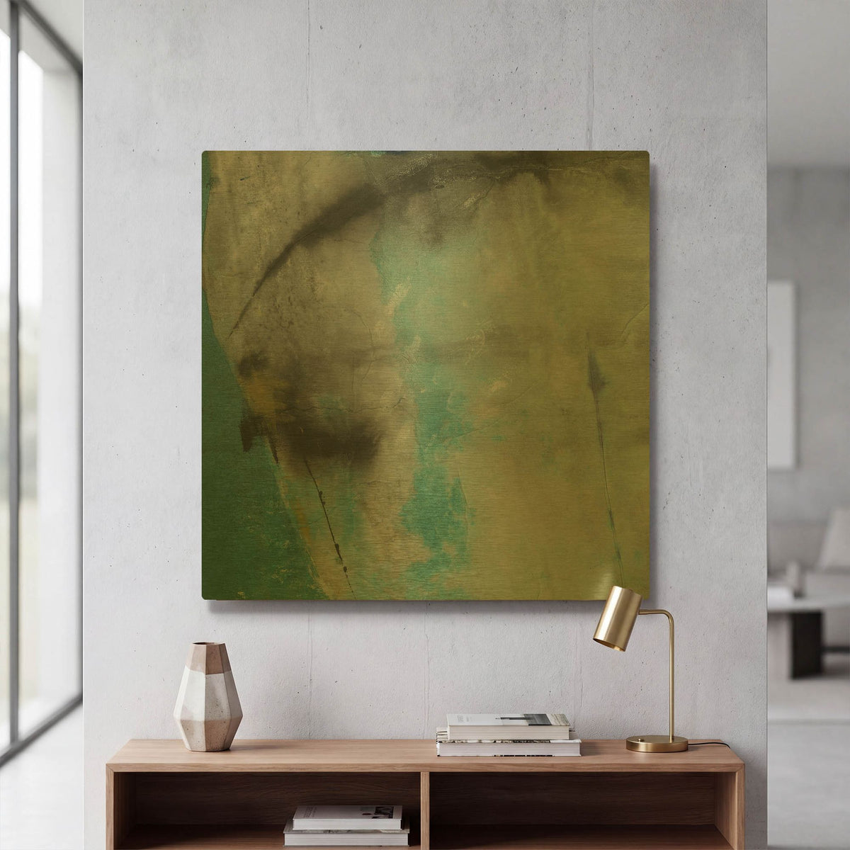 'Into The Surf One' By Michelle Oppenheimer Gold Metal Wall Art