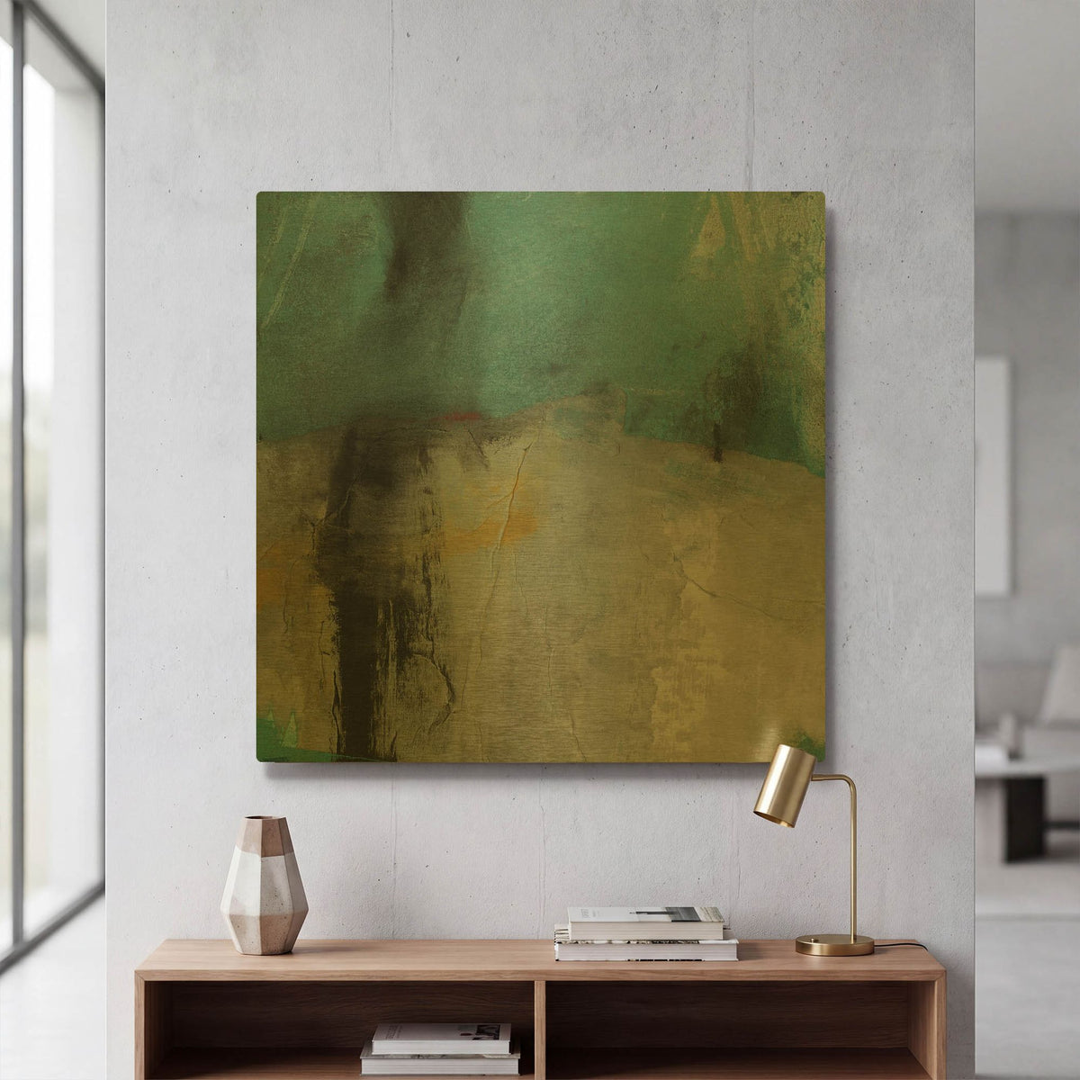 'Into The Surf Two' By Michelle Oppenheimer Gold Metal Wall Art