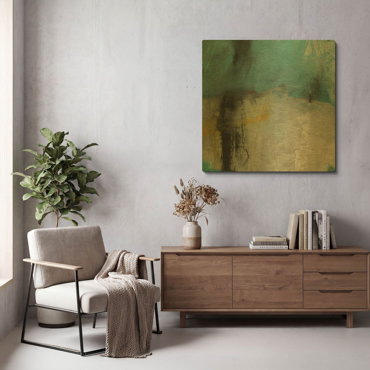 'Into The Surf Two' By Michelle Oppenheimer Gold Metal Wall Art