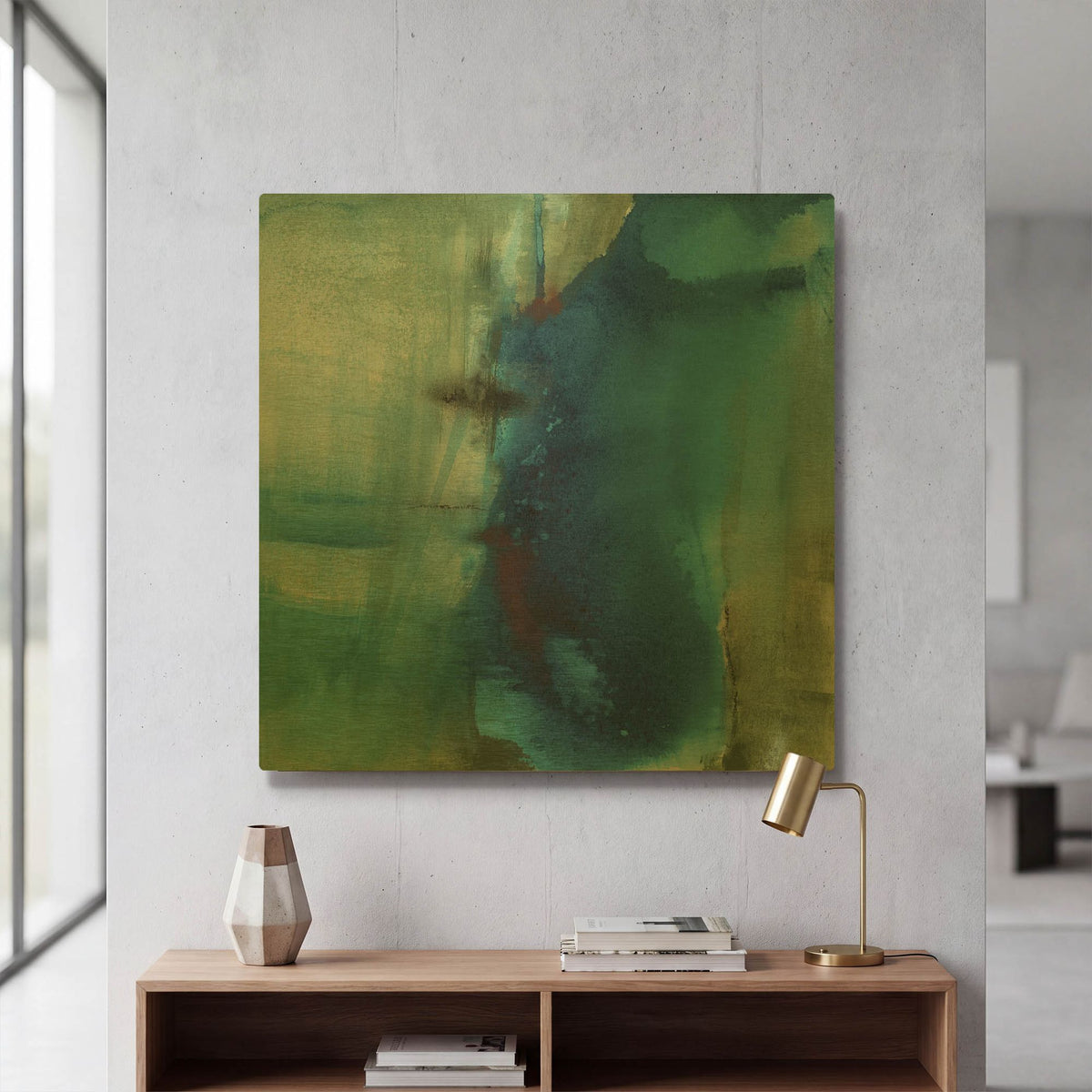 'Another World I' By Michelle Oppenheimer Gold Metal Wall Art