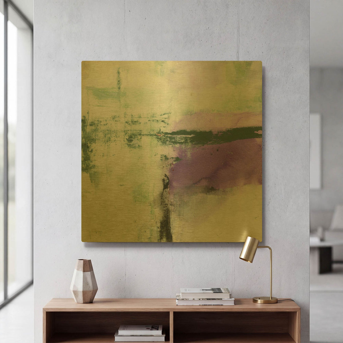 'Another World Ii' By Michelle Oppenheimer Gold Metal Wall Art