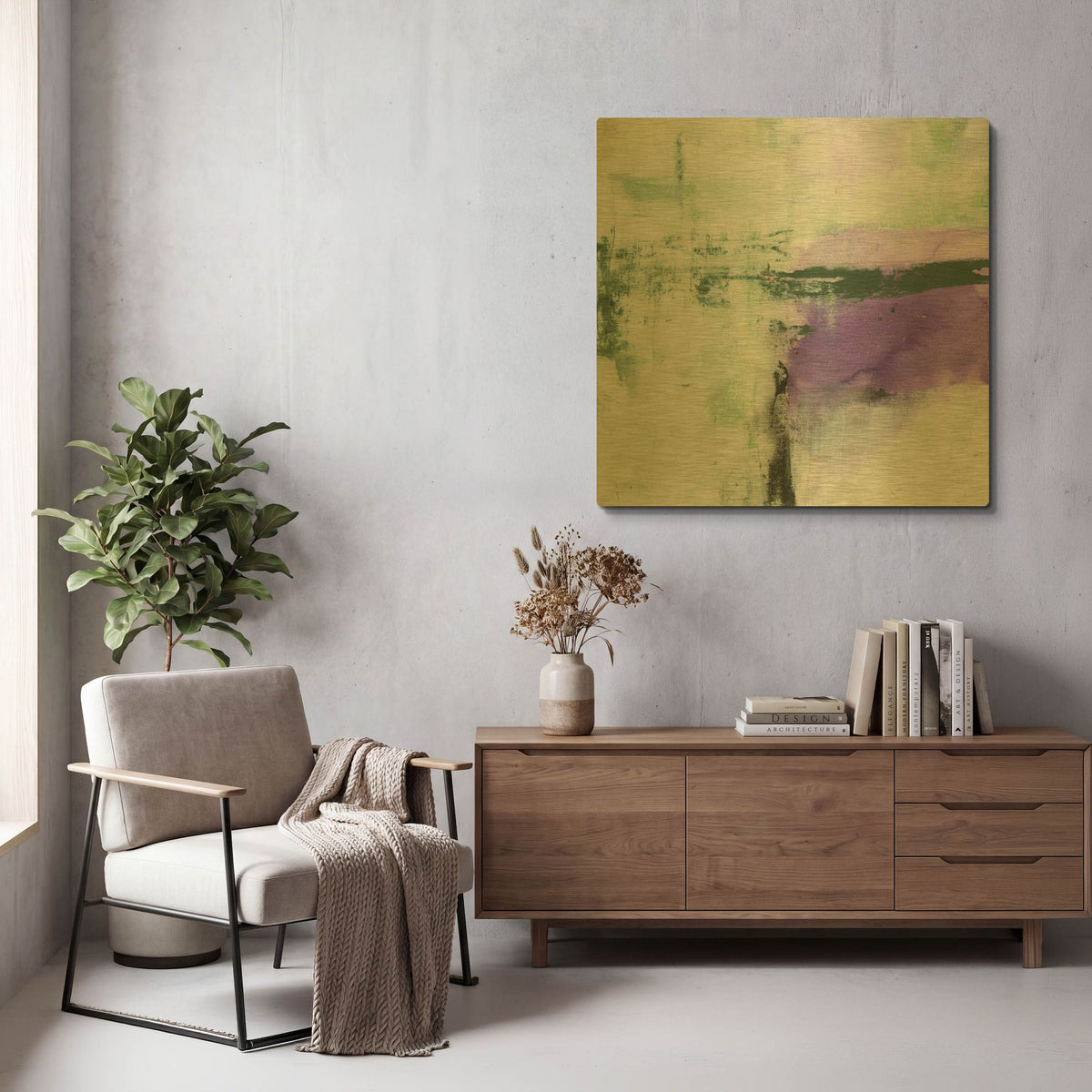 'Another World Ii' By Michelle Oppenheimer Gold Metal Wall Art