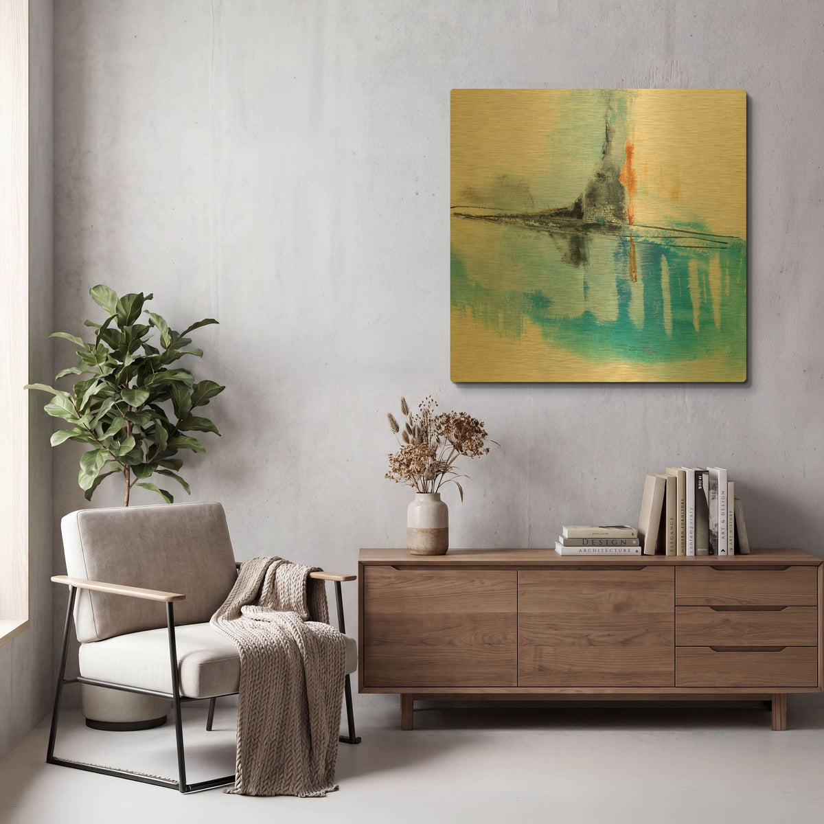 'Never Grow Up 2' By Michelle Oppenheimer Gold Metal Wall Art