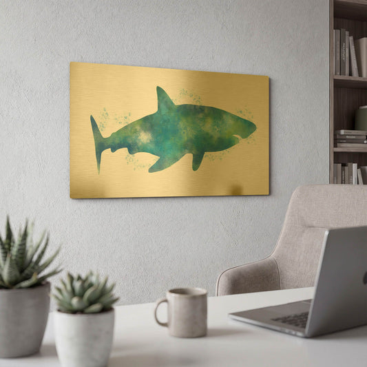'LW3890' By Linda Woods Gold Metal Wall Art