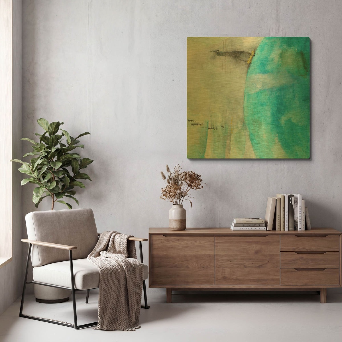 'Ancient Dramatist' By Michelle Oppenheimer Gold Metal Wall Art