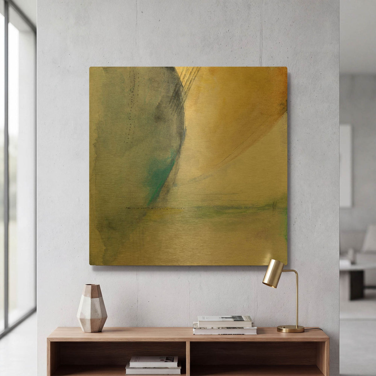 'A Waking Dream' By Michelle Oppenheimer Gold Metal Wall Art