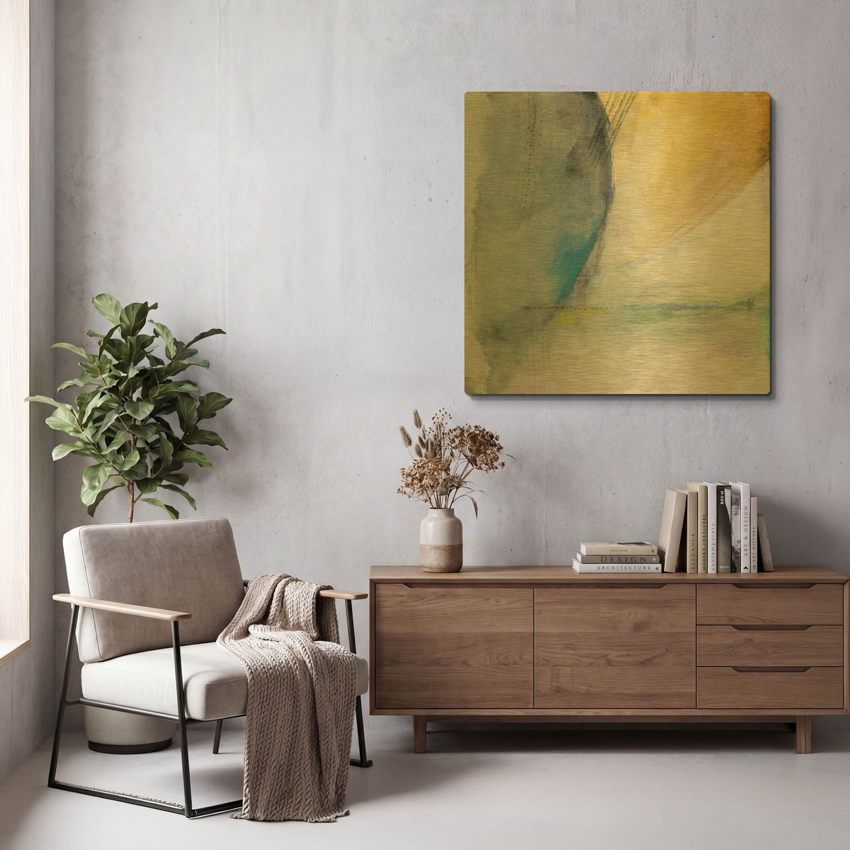 'A Waking Dream' By Michelle Oppenheimer Gold Metal Wall Art