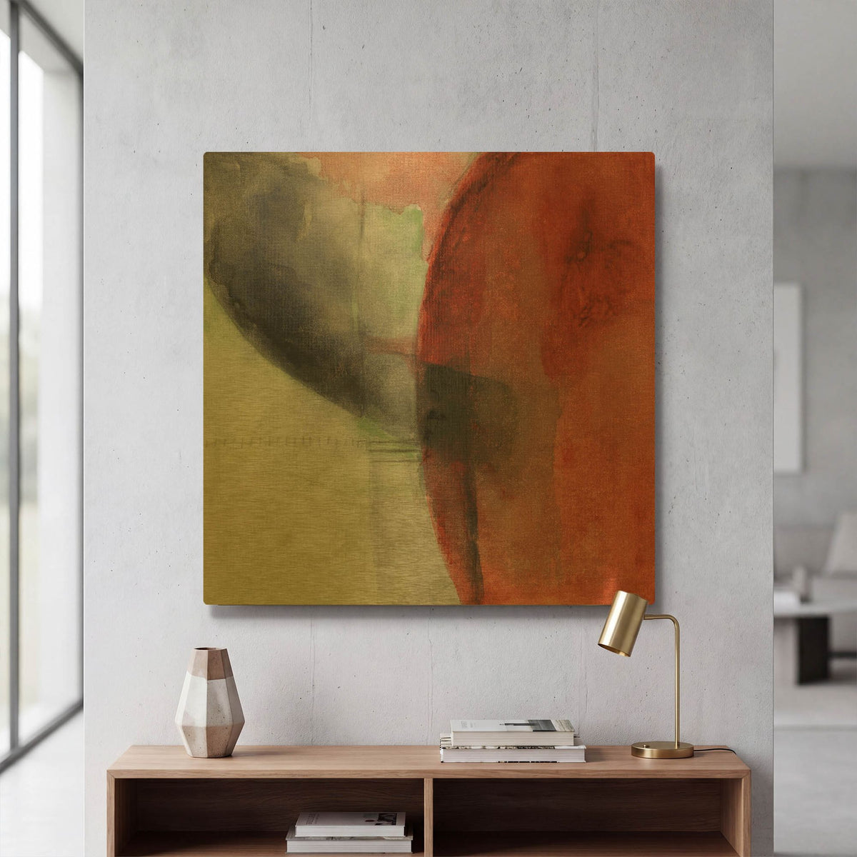 'The Distant Fire' By Michelle Oppenheimer Gold Metal Wall Art