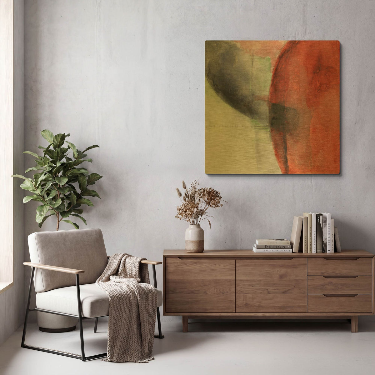 'The Distant Fire' By Michelle Oppenheimer Gold Metal Wall Art