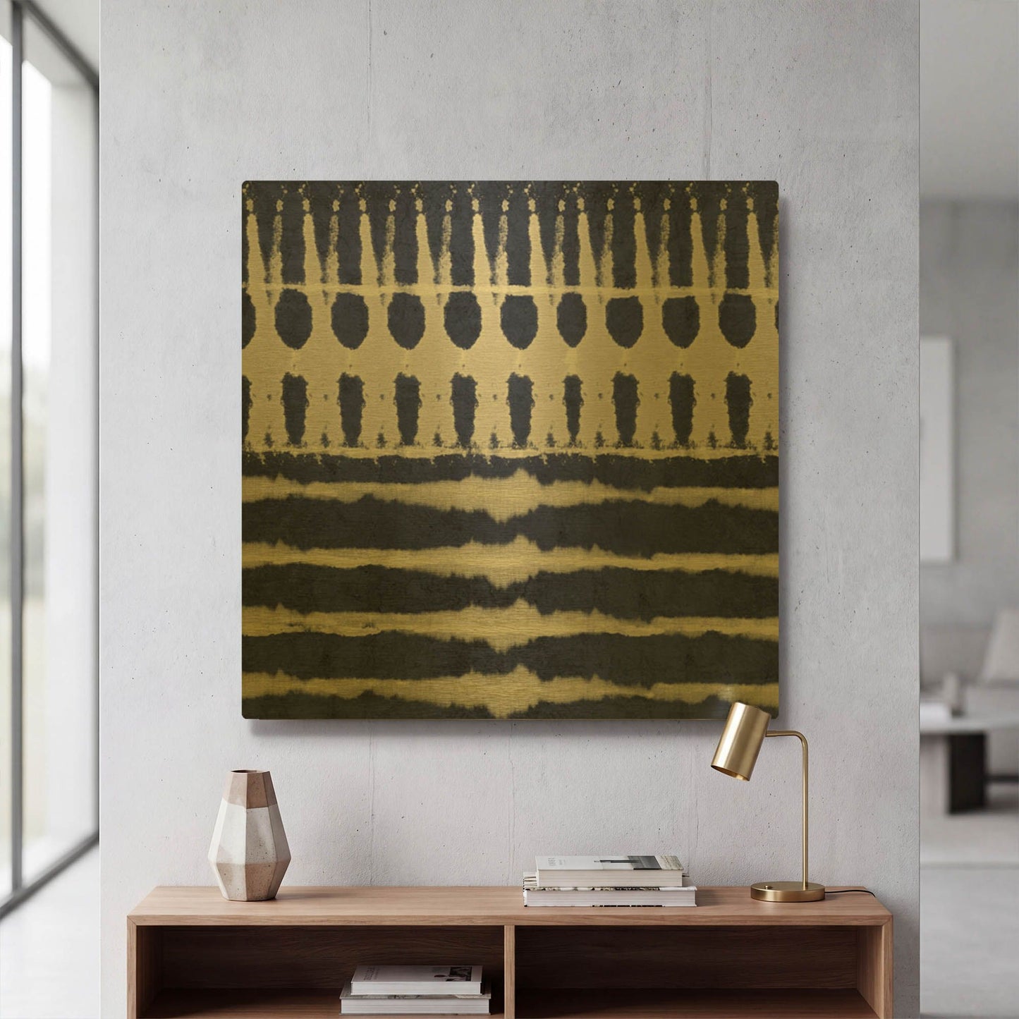 'LW3900' By Linda Woods Gold Metal Wall Art