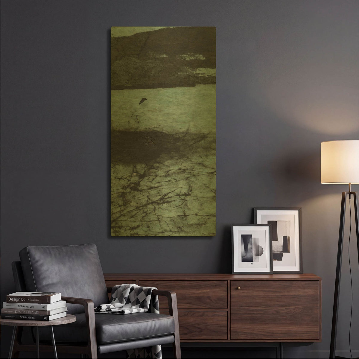'Oceans Unearthed No 1' By Michelle Oppenheimer Gold Metal Wall Art