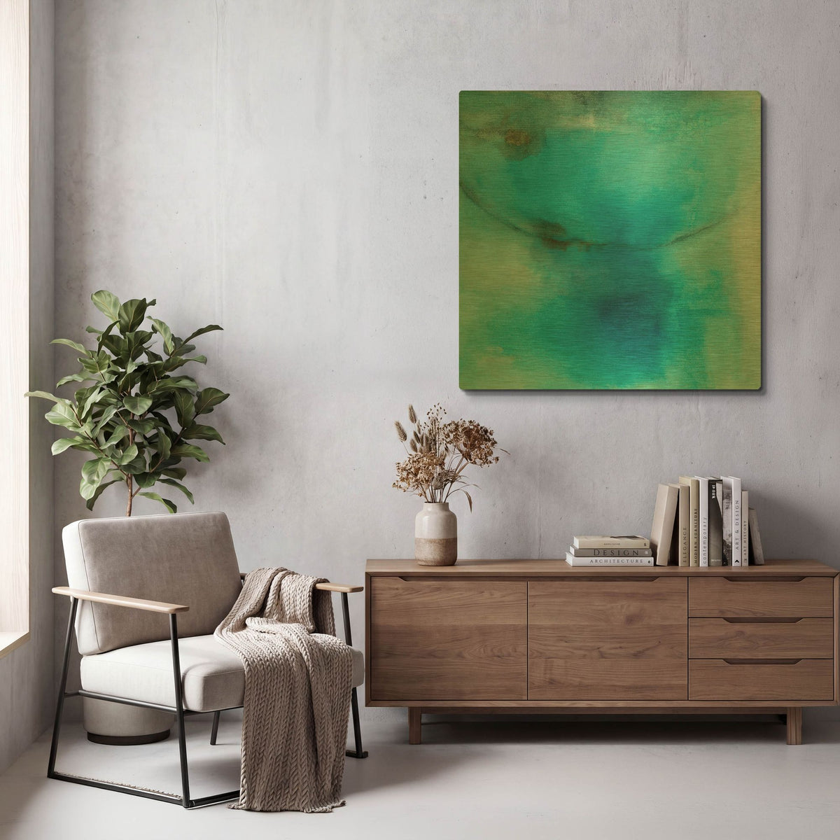 'Ever Serene And Fair' By Michelle Oppenheimer Gold Metal Wall Art
