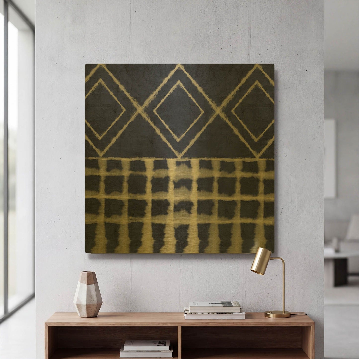 'LW3903' By Linda Woods Gold Metal Wall Art