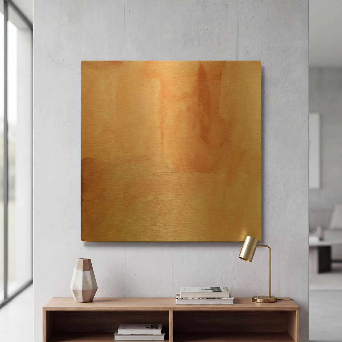'A Tender Poet' By Michelle Oppenheimer Gold Metal Wall Art