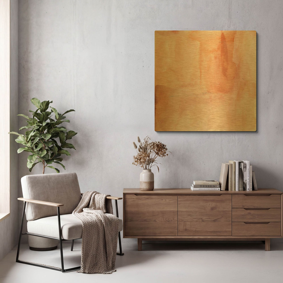 'A Tender Poet' By Michelle Oppenheimer Gold Metal Wall Art
