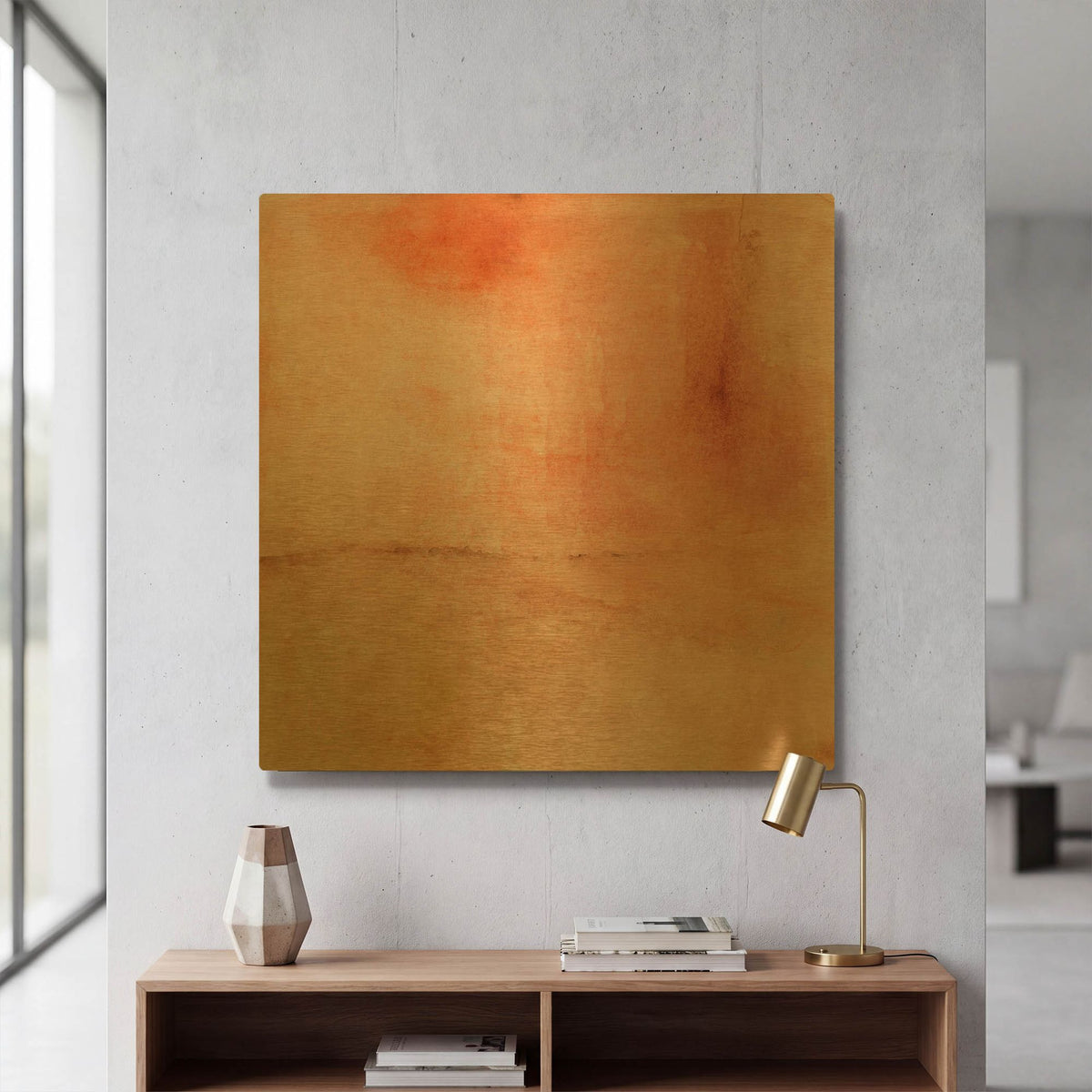 'Autumn Tint Of Gold' By Michelle Oppenheimer Gold Metal Wall Art