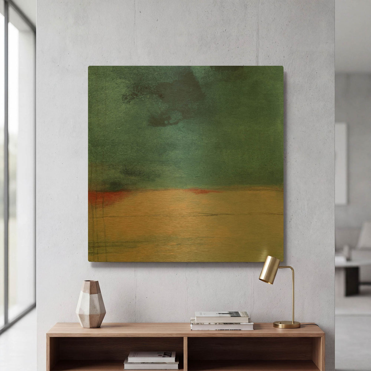 'Wandering Water' By Michelle Oppenheimer Gold Metal Wall Art
