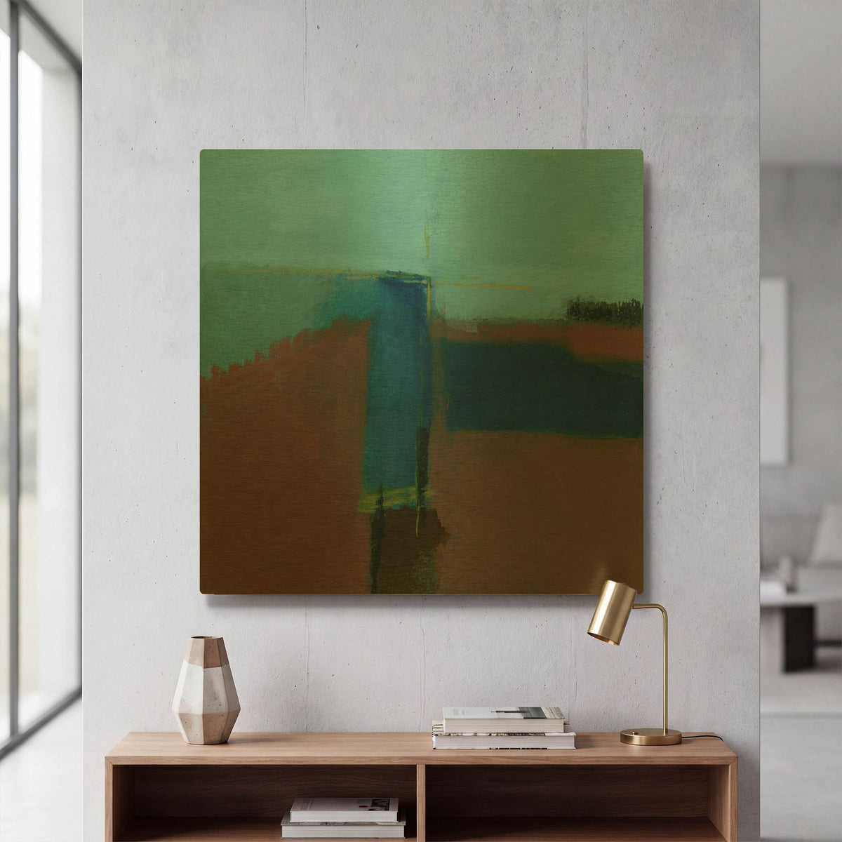 'House On The Hill' By Michelle Oppenheimer Gold Metal Wall Art