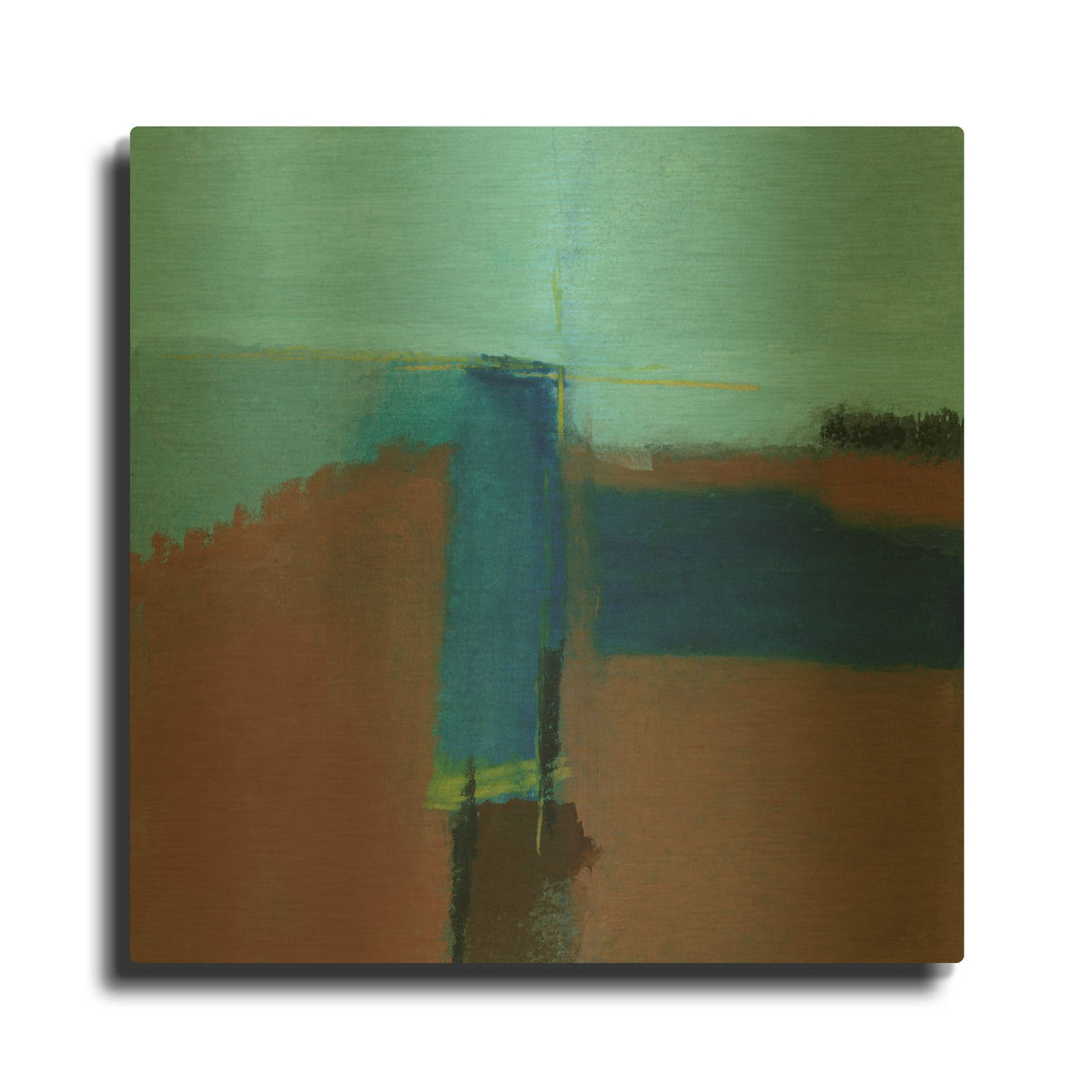 'House On The Hill' By Michelle Oppenheimer Gold Metal Wall Art