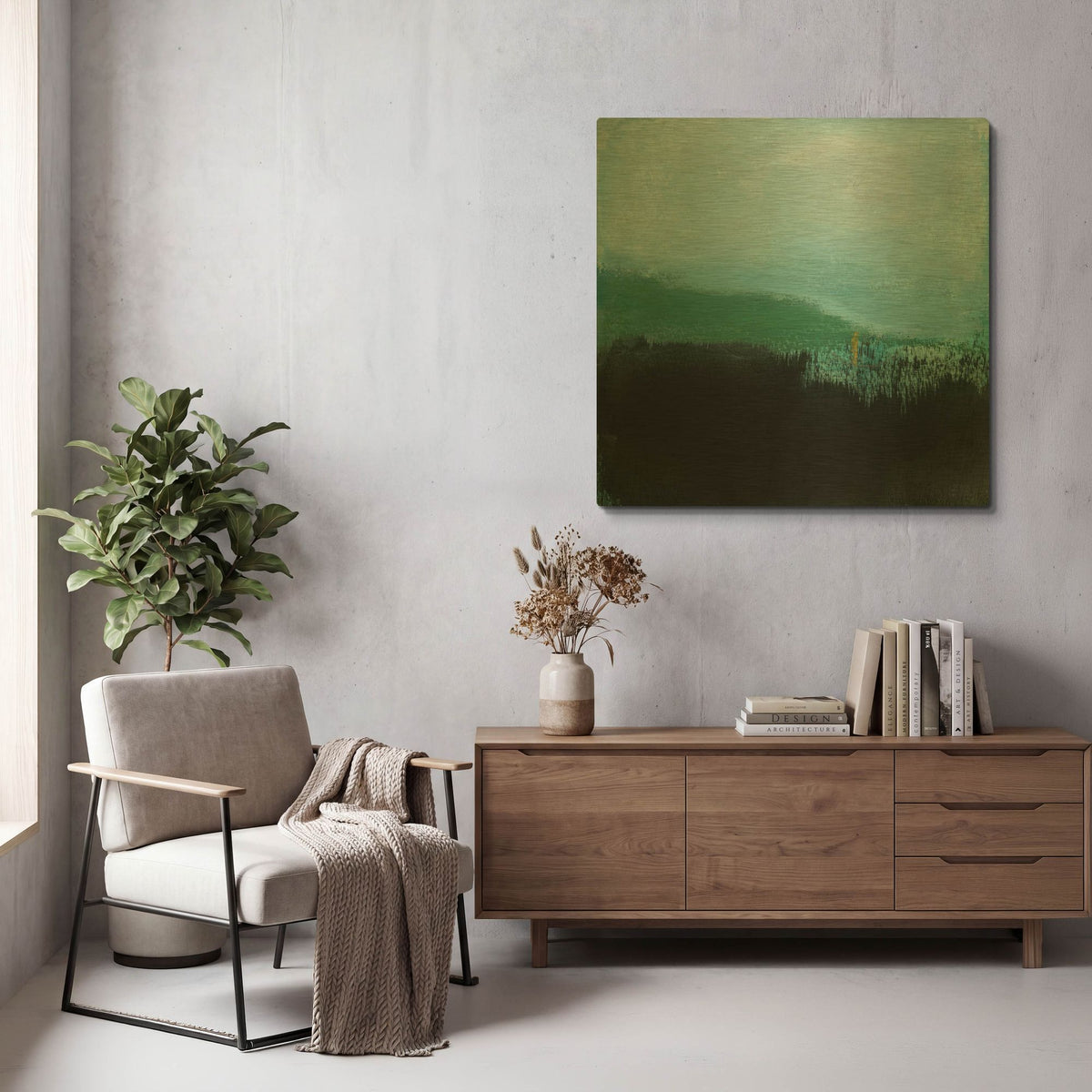 'In-Between' By Michelle Oppenheimer Gold Metal Wall Art