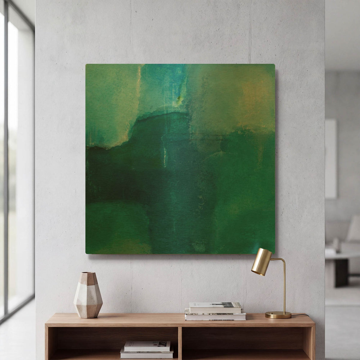 'Ocean No 4' By Michelle Oppenheimer Gold Metal Wall Art