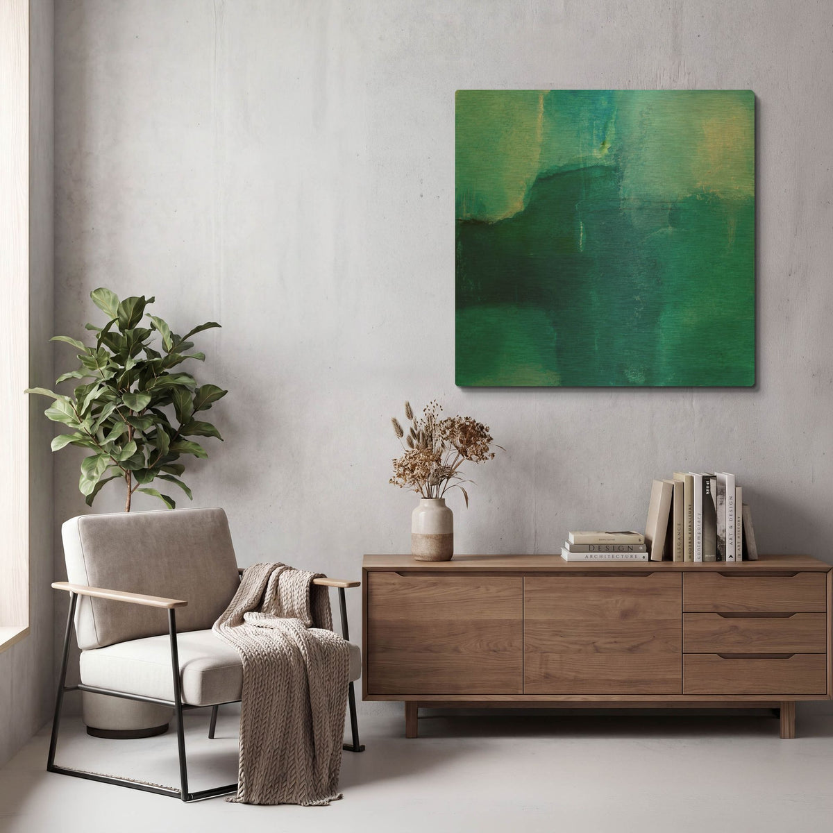 'Ocean No 4' By Michelle Oppenheimer Gold Metal Wall Art