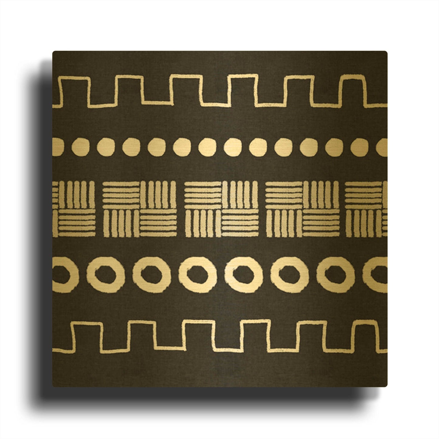 'LW3907' By Linda Woods Gold Metal Wall Art