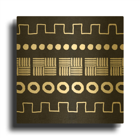 'LW3907' By Linda Woods Gold Metal Wall Art