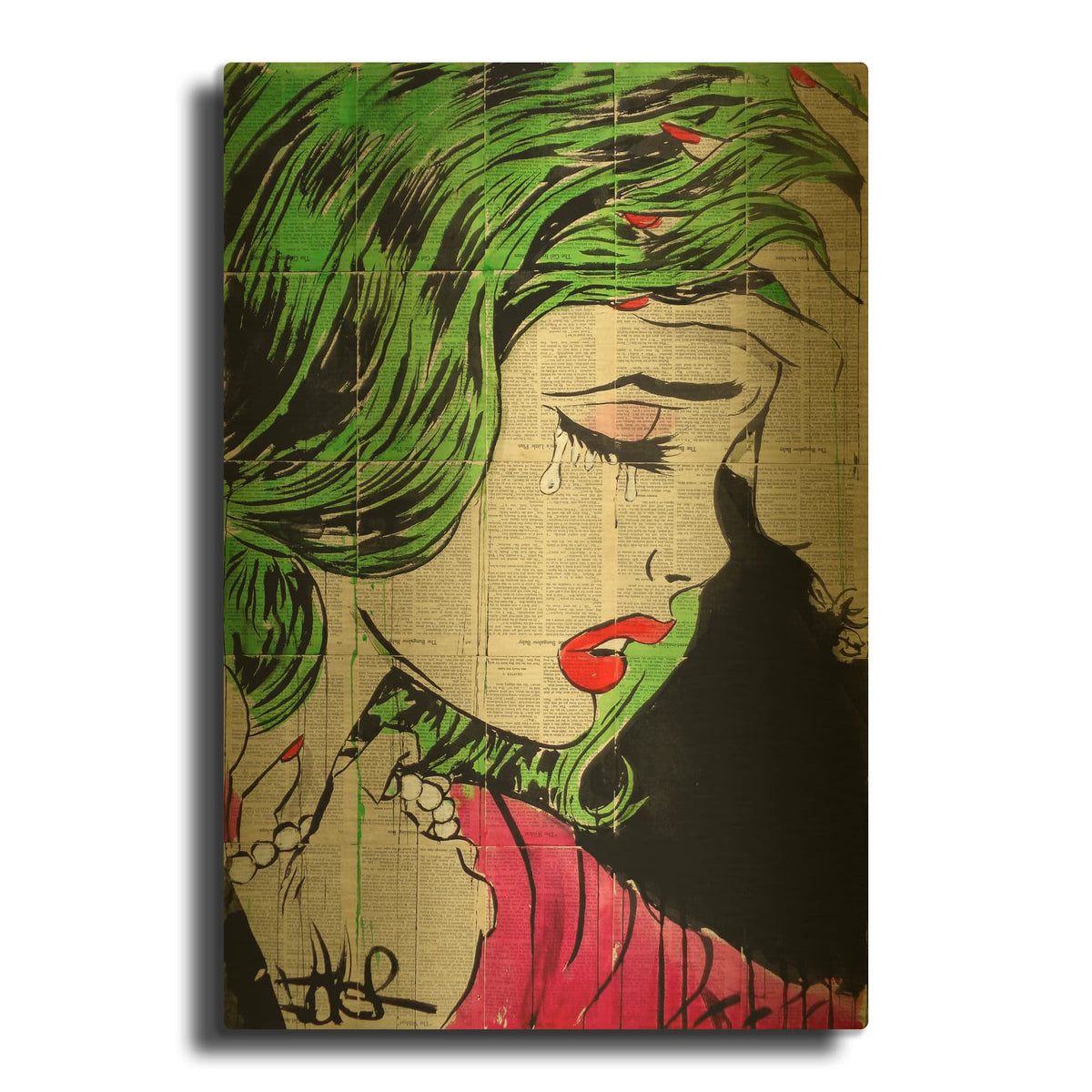'Pop Princess' By Loui Jover Gold Metal Wall Art