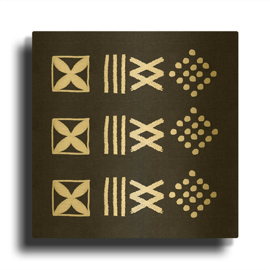 'LW3910' By Linda Woods Gold Metal Wall Art