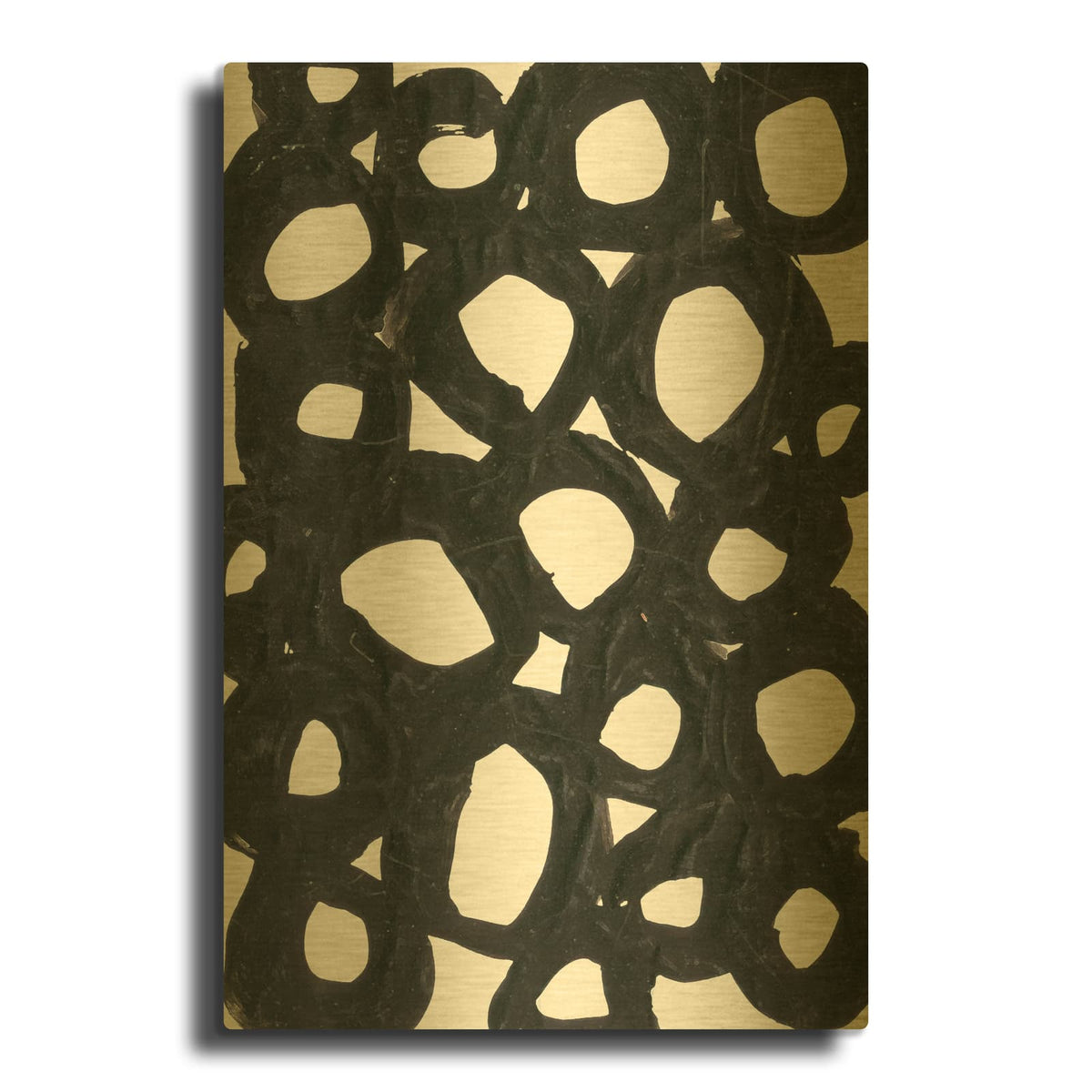 'Experimental 1' By Morioke Gold Metal Wall Art