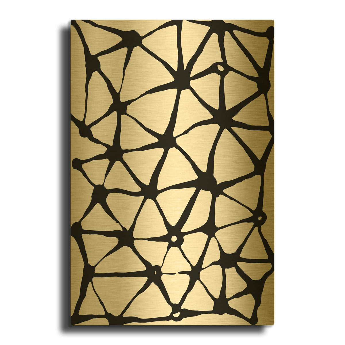 'Experimental 2' By Morioke Gold Metal Wall Art