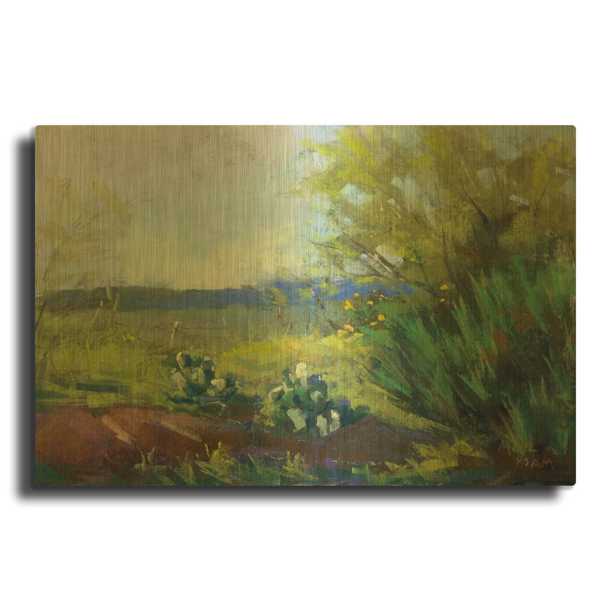 'Above San Angelo' By Nancie King Mertz Gold Metal Wall Art