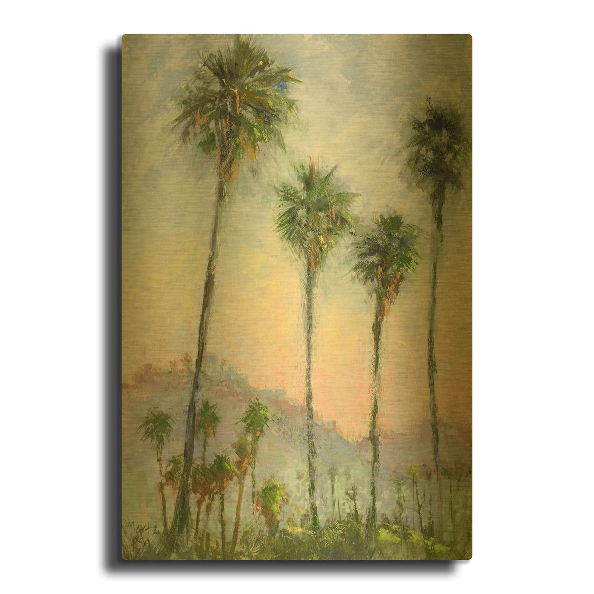 'Carlton Sunrise' By Nancie King Mertz Gold Metal Wall Art